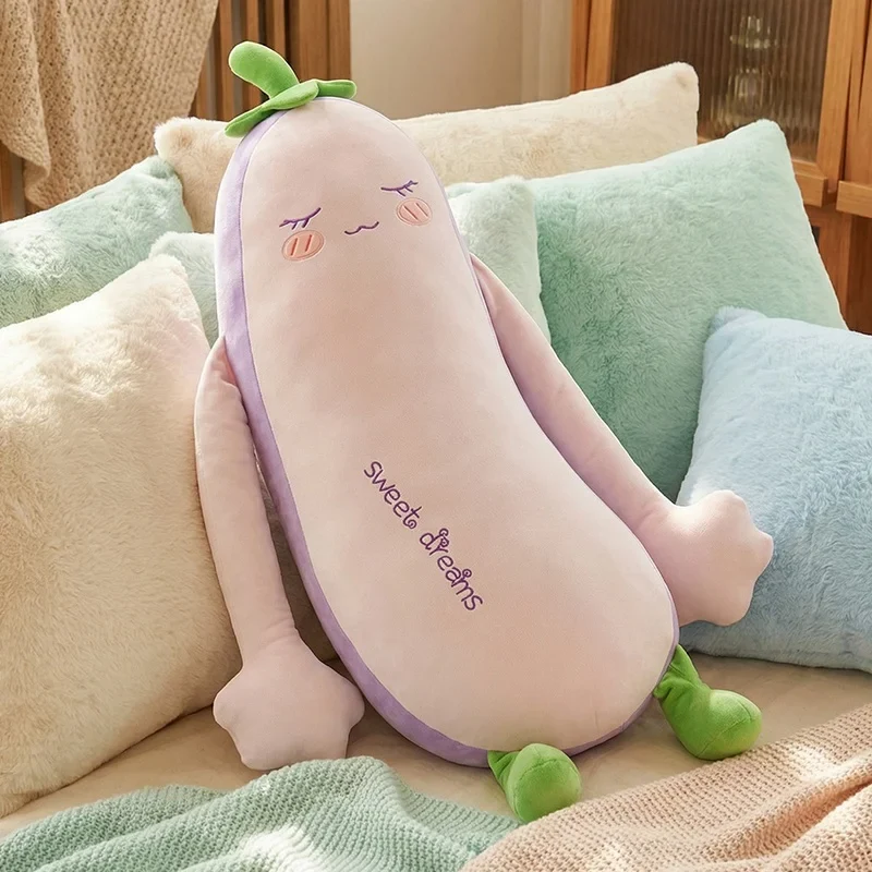 Sweet Dreams Eggplant Long Plush Pillow – Purple