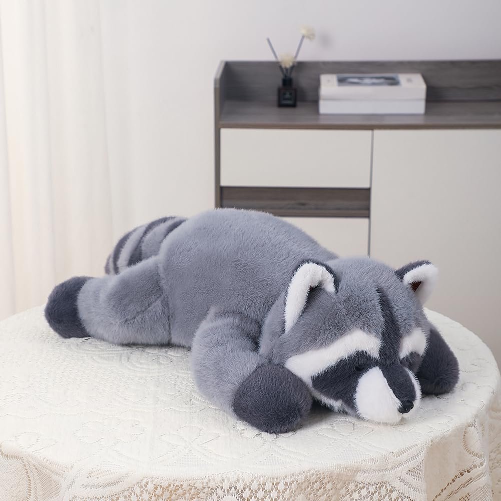 Grey Raccoon Long Plush Toy – Sleeping Body Pillow