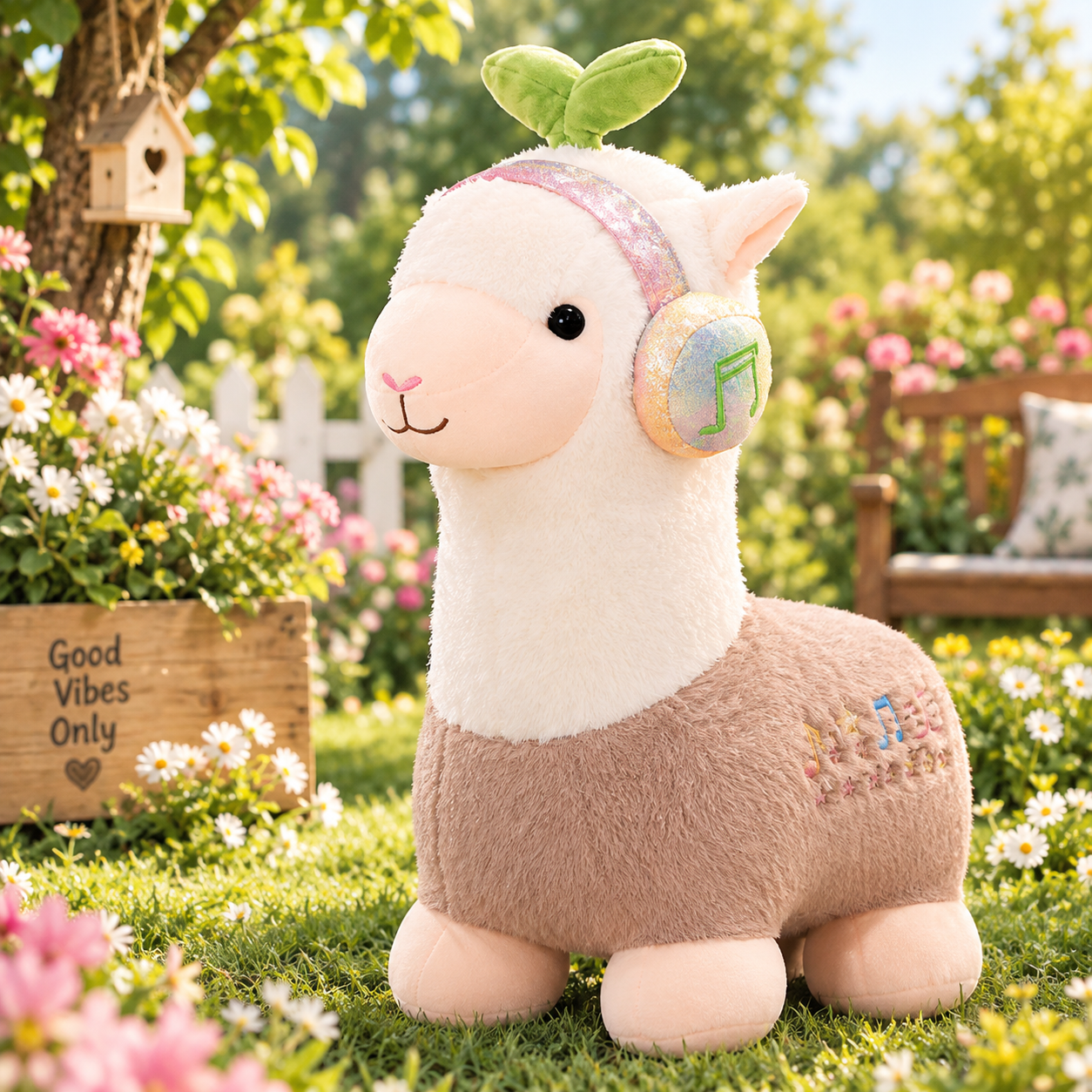 Alpaca Llama Plush Toy 25cm – With Cute Headphones