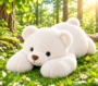 White Bear Animal Pillow 120cm – Lying Teddy Bear Plush Toy