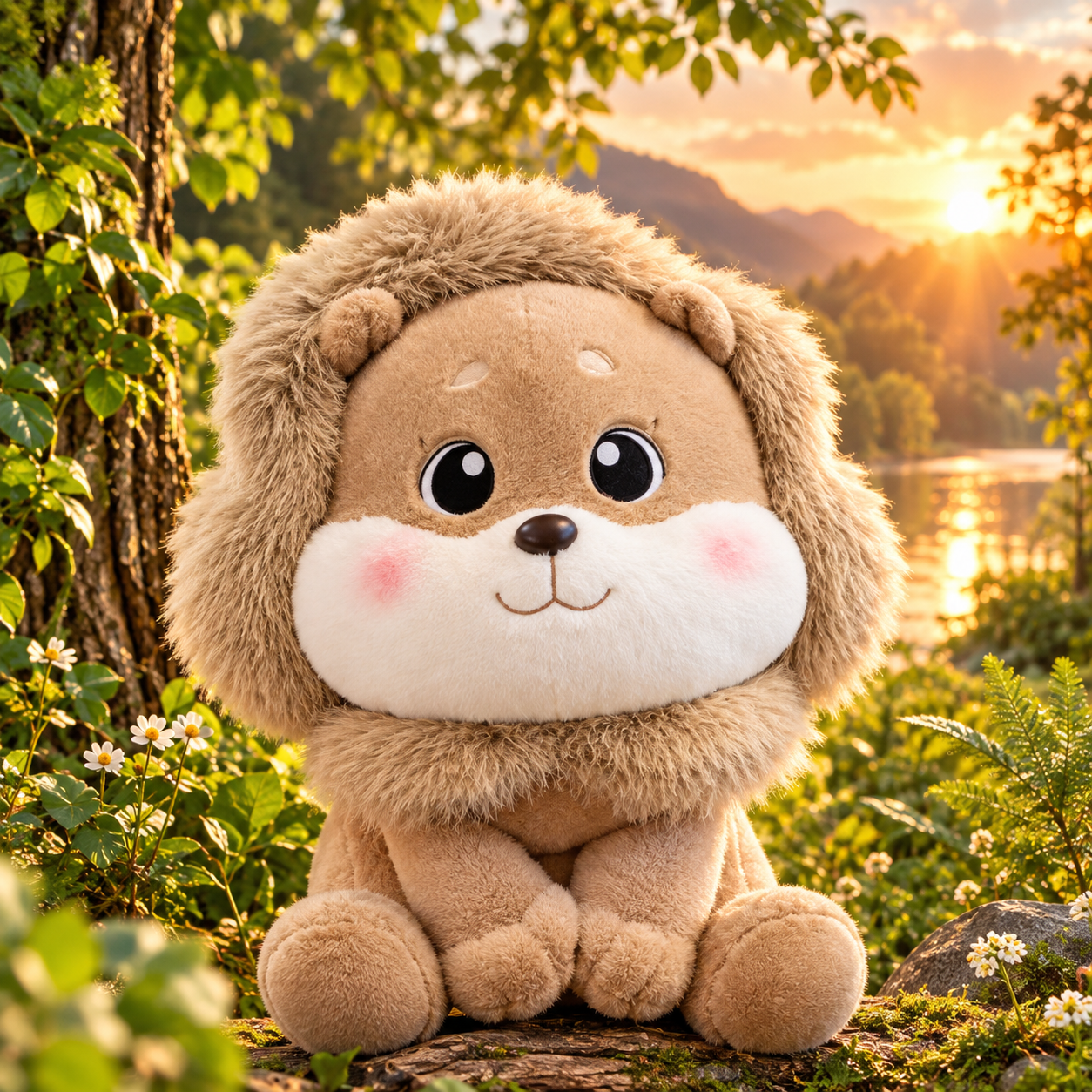 Cute Lion Plush Toy 35cm – Soft Stuffed Animal for Kids & Adults