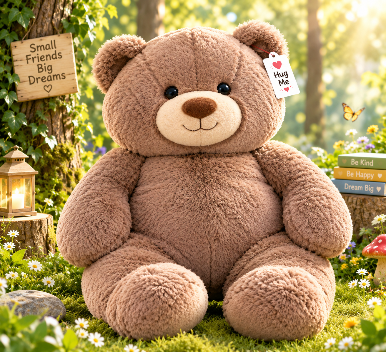Brown Bear Plush Toy 80cm – Classic Sitting Teddy Bear