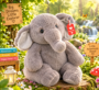 Grey Elephant Plush Toy – Soft Floppy Ear Animal (80cm)