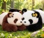 Panda Plush Toy 105cm – Soft Floral Sleeping Panda Body Pillow, Cute Cuddly Long Pillow for Kids & Adults